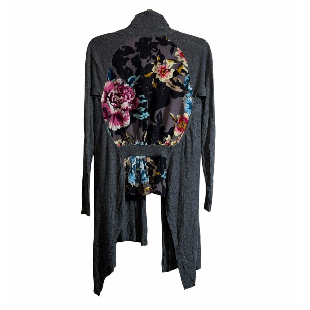 Ted Baker London Small Sweater Women Cardigan Sweater Floral Back Silk Gray